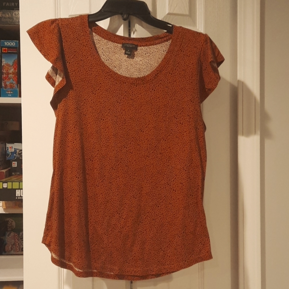 Speckled Ann Taylor Scoop Neck Tee